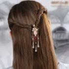 Retro Faux Crystal Fringed Hair Clip As Shown In Figure - One Size