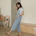 Reversible Button-up Denim Jumpsuit