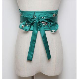 Floral Embroidered Corset Belt