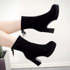 Platform Block Heel Mid-calf Boots