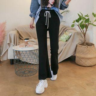 Wool Blend Boot-cut Sweatpants