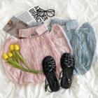 Off-shoulder Tie-dye Cropped Top