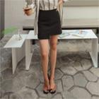 Asymmetric-hem H-line Miniskirt