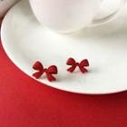 Bow Alloy Earring 1 Pair - Red - One Size