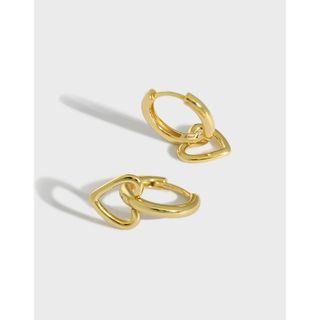 925 Sterling Silver Heart Ear Hoop