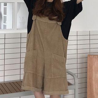 Corduroy Wide-leg Jumper Shorts
