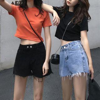 Short-sleeve / Sleeveless Crop T-shirt