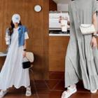 Short-sleeve Tiered Maxi T-shirtdress