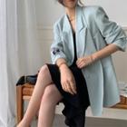 Mock Two-piece Single-button Blazer