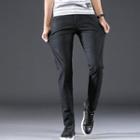 Windowpane Check Straight Cut Pants