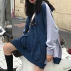 Two-tone Side Slit Hoodie