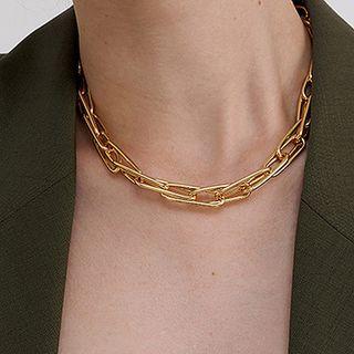 Chunky Chain Alloy Choker 1pc - Gold - One Size