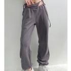 Drawstring Cutout Sweatpants