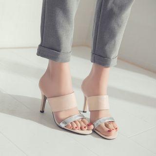 Two Tone High Heel Sandals