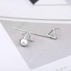 Non-matching Drop Earring 1 Pair - S925 Silver - One Size