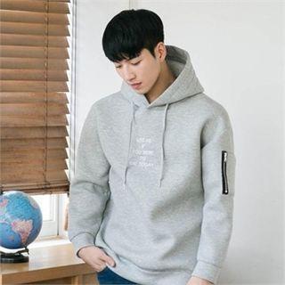 Zip-trim Sleeve Neoprene Hoodie