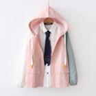 Hooded Zip Jacket / Tie-neck Shirt