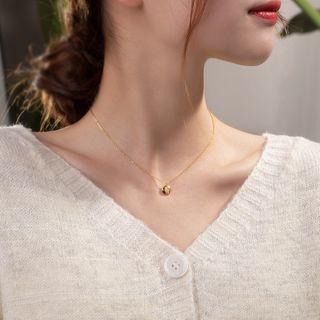 Bead Pendant Stainless Steel Necklace