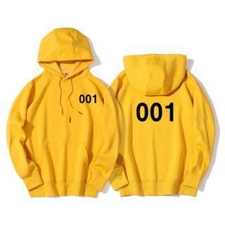 Long Sleeve Fleece-lined 001 Printed Hoodie