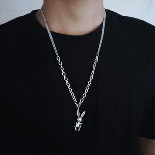 Couple Matching Rabbit Pendant Necklace As Shown In Figure - One Size