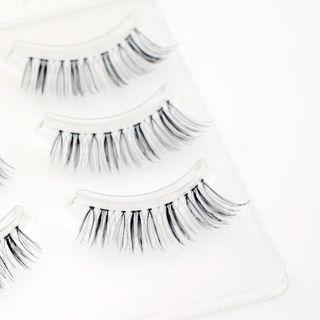 False Eyelashes (3 Pairs) Black - One Size