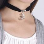 Number Pendant Velvet Necklace