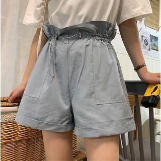 Ruffle High-waist Wide-leg Shorts