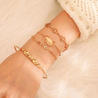 Set Of 4: Shell Bracelet A03106 - One Size