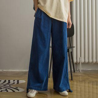 Corduroy High-waist Pants