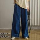 Corduroy High-waist Pants