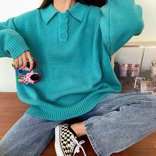 Polo-neck Sweater As Shown In Figure - One Size
