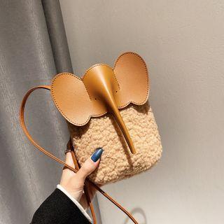 Elephant Fleece Crossbody Bag