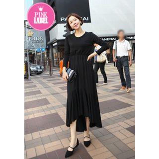 A-line Asymmetric-hem Dress