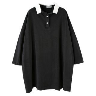 3/4-sleeve Long Polo Shirt