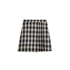High Waist Asymmetrical Gingham A-line Mini Skirt