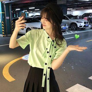 Short-sleeve Heart Ribbon T-shirt