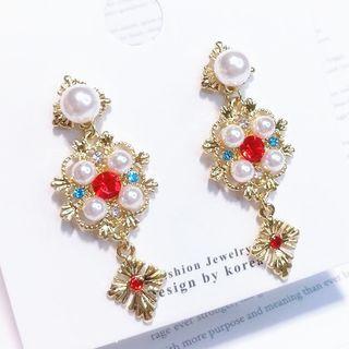 Faux Pearl Baroque Style Earring 1 Pair S925 Silver Pin - As Shown In Figure - One Size