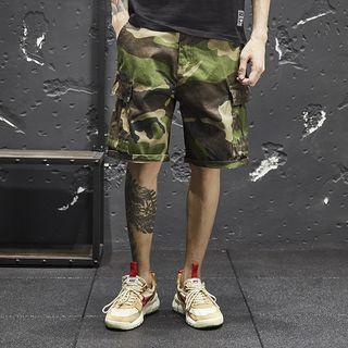 Camo Print Cargo Shorts