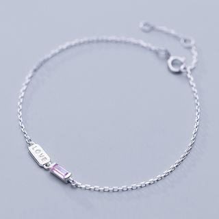 925 Sterling Silver Love Lettering Bracelet S925 Silver - As Shown In Figure - One Size