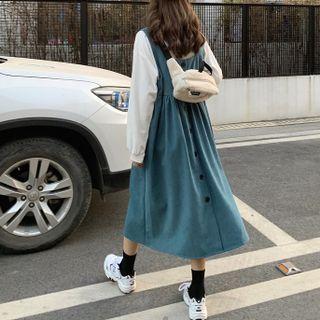 Long-sleeve Turtleneck Top / Overall Dress
