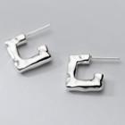 Open Square Sterling Silver Earring S925 Sterling Silver - 1 Pr - Silver - One Size