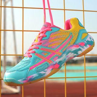 Contrast Color Mesh Sneakers