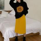 Flower Sweater / Midi Skirt