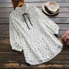 Printed Blouse White - One Size