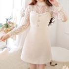 Set: Strappy Sheath Dress + Lace Top