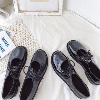 Plain Lace-up Mary Jane Shoes