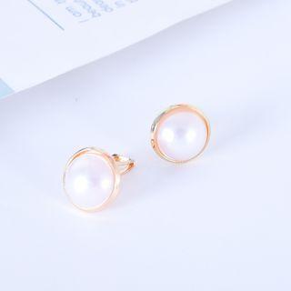 Bead Clip-on Earring 1 Pair - Clip On Earring - White - One Size