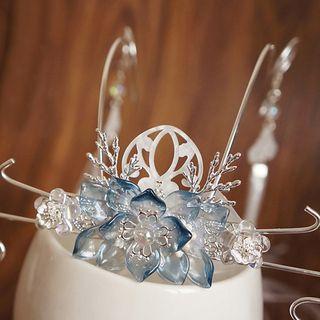 Faux Crystal Flower Headpiece 1 Pc - As Shown In Figure - One Size
