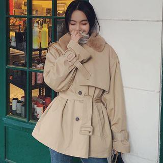 Single-breasted Thick Trench Coat