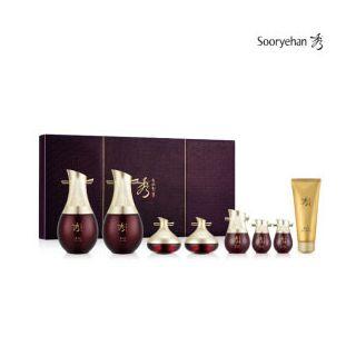 Sooryehan - Chunsam Seonyu Special Set: Toner 130ml + 15ml + Emulsion 130ml + 15ml + Golden Cleansing Foam 40ml + Cream 10ml + Eye Cream 10ml + Essence 5ml 8pcs